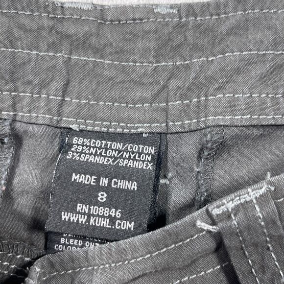 KÜHL Patina Dye Cargo Short Womens Size 8 Gray 9″ Inseam Gorp‎ Outdoors - Picture 9 of 11